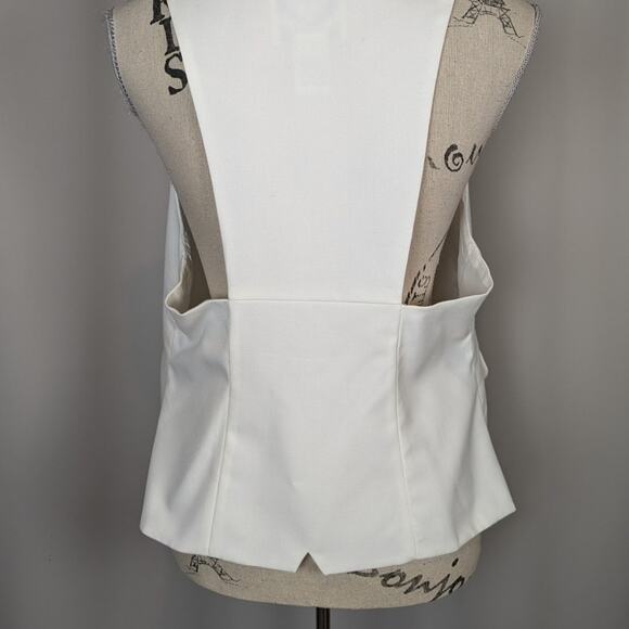 Y2K BB Dakota Tuxedo Style Vest Black and White Size Large - Picture 11 of 13